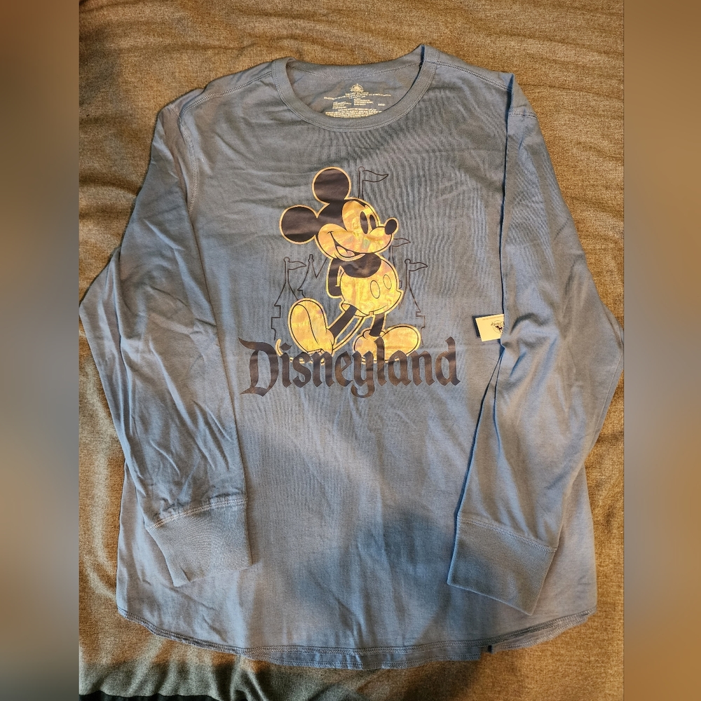 Mickey Mouse Long Sleeve T-Shirt Disneyland iridescent 50th Anniversary XL